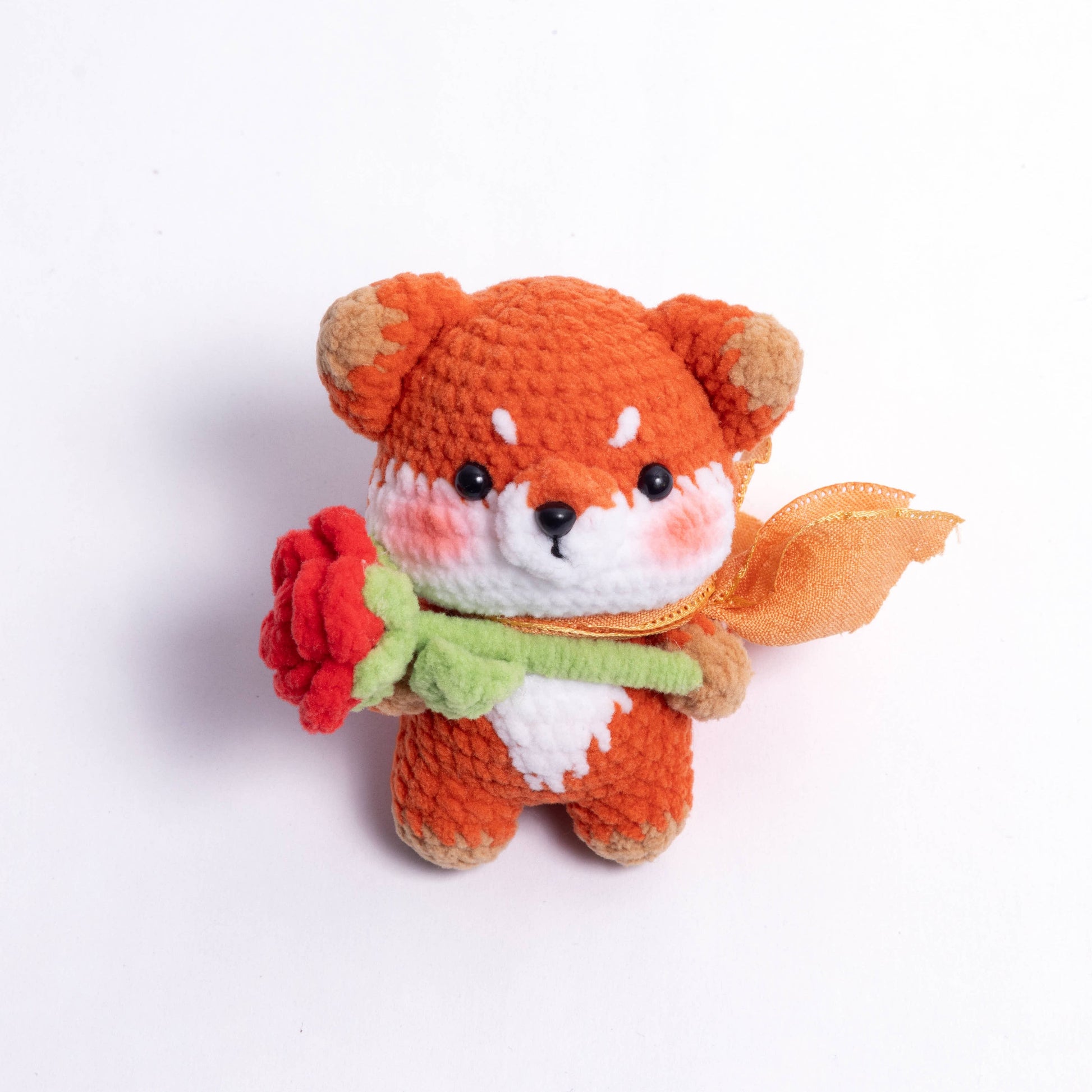 Handmade Crochet Flower Fox Amigurumi