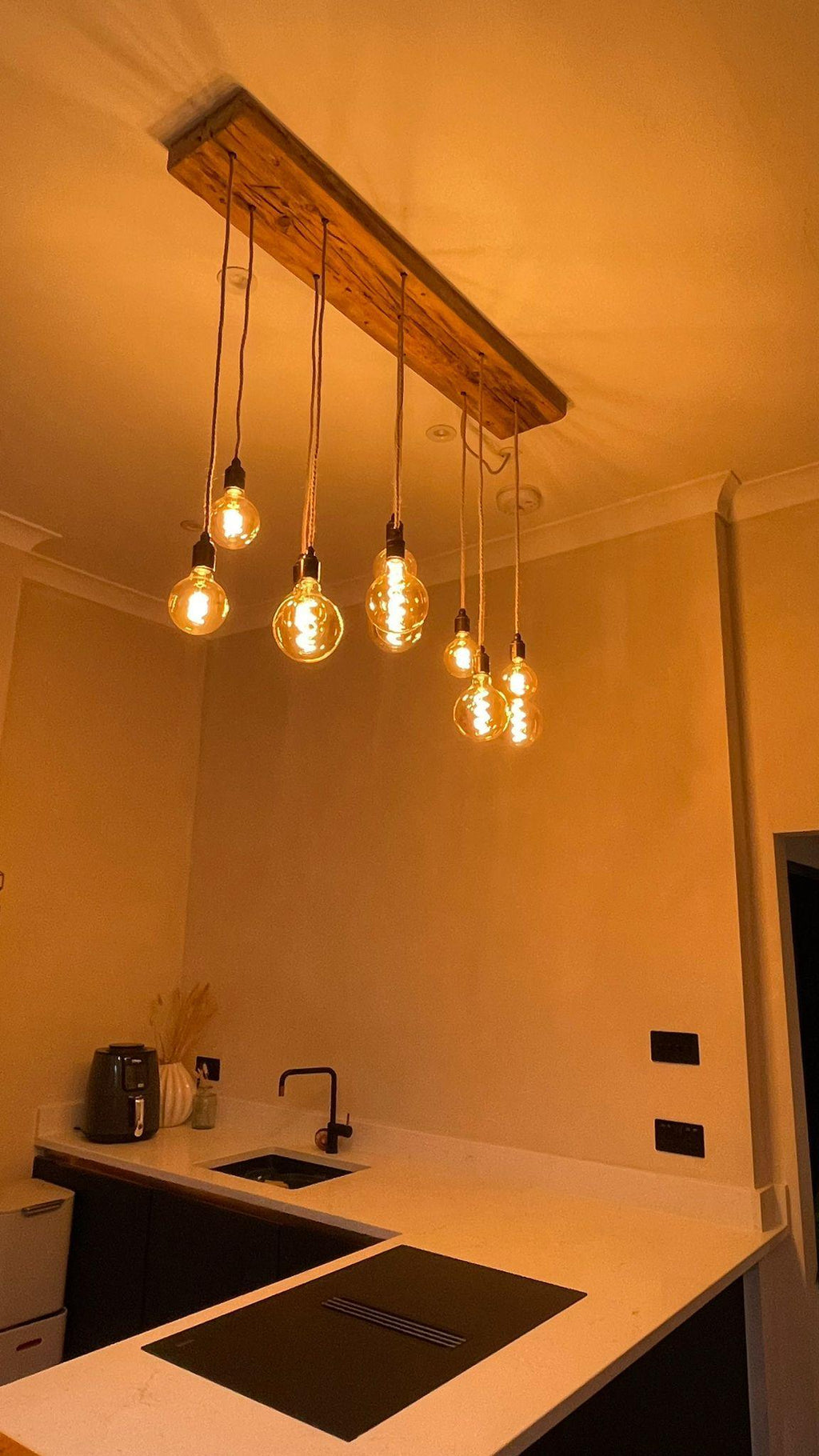 Flush Mount Long Drop Cluster Pendant Light