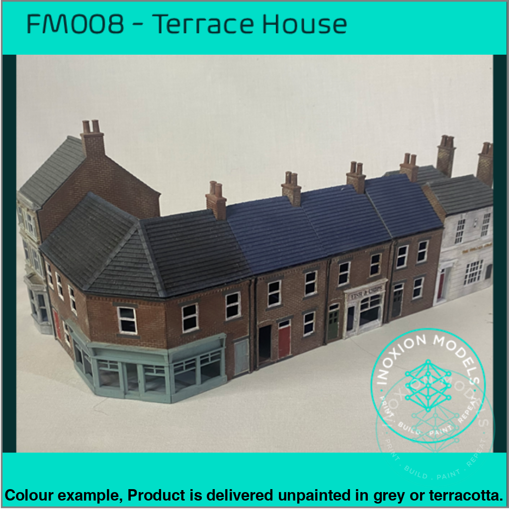 Low Relief Terrace House with Close OO HO Scale Model Kit
