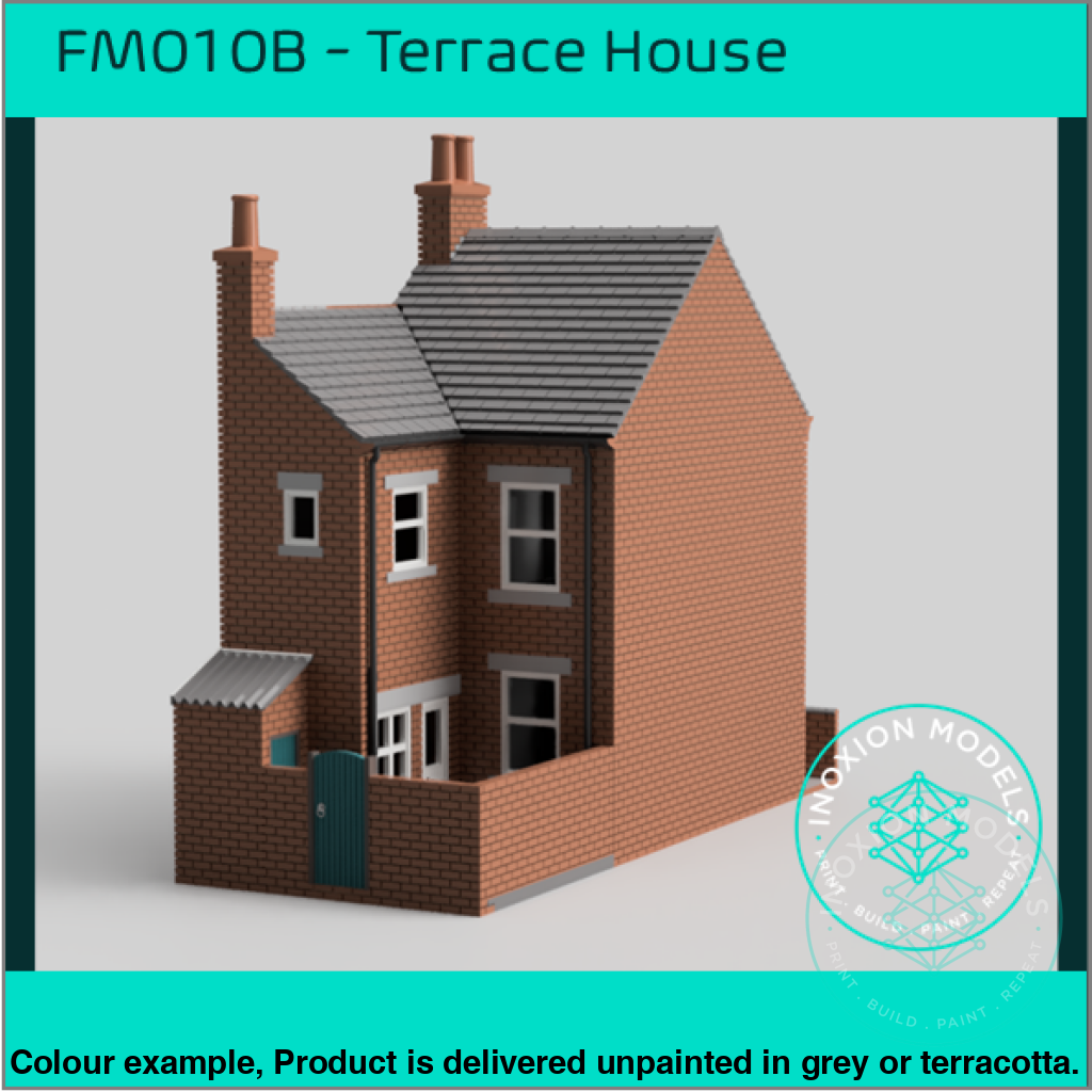 Detailed Terrace House with Bay Window OO HO Scale Model Kit