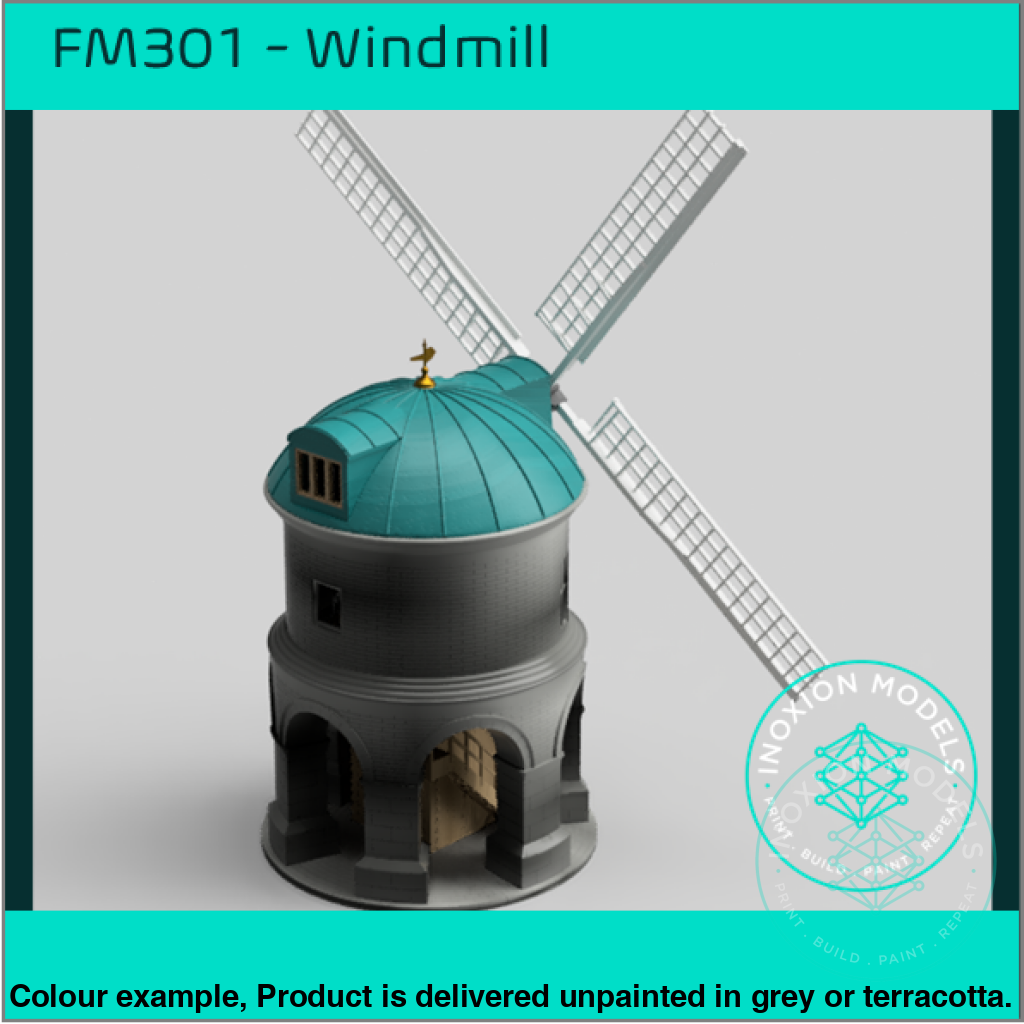 OO HO Scale Windmill Model Kit with Rotating Cupola