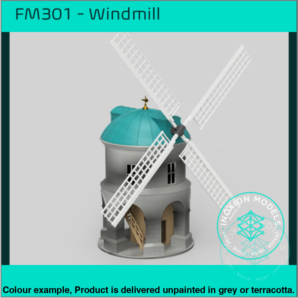 OO HO Scale Windmill Model Kit with Rotating Cupola