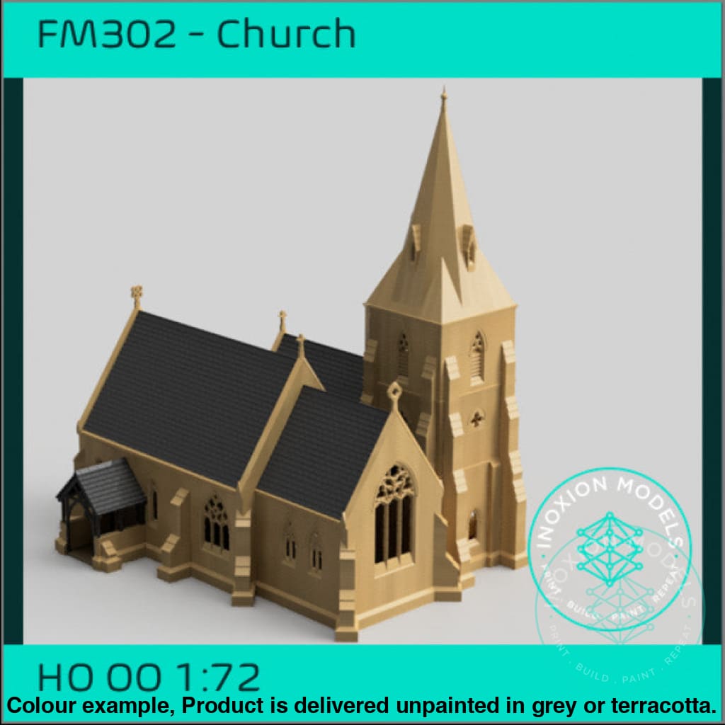 Rural Church OO HO Scale Model Kit