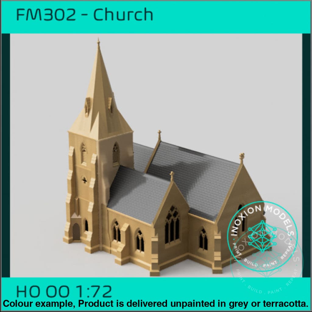 Rural Church OO HO Scale Model Kit