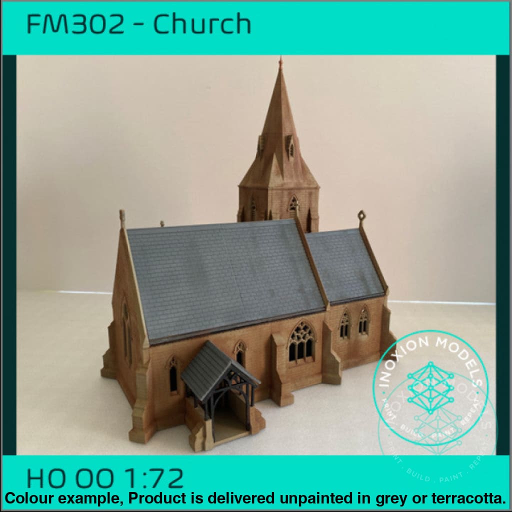 Rural Church OO HO Scale Model Kit