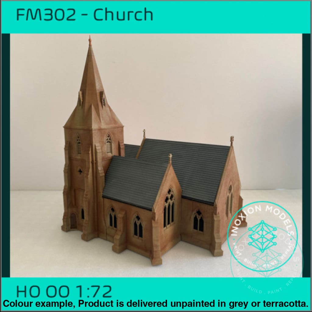 Rural Church OO HO Scale Model Kit