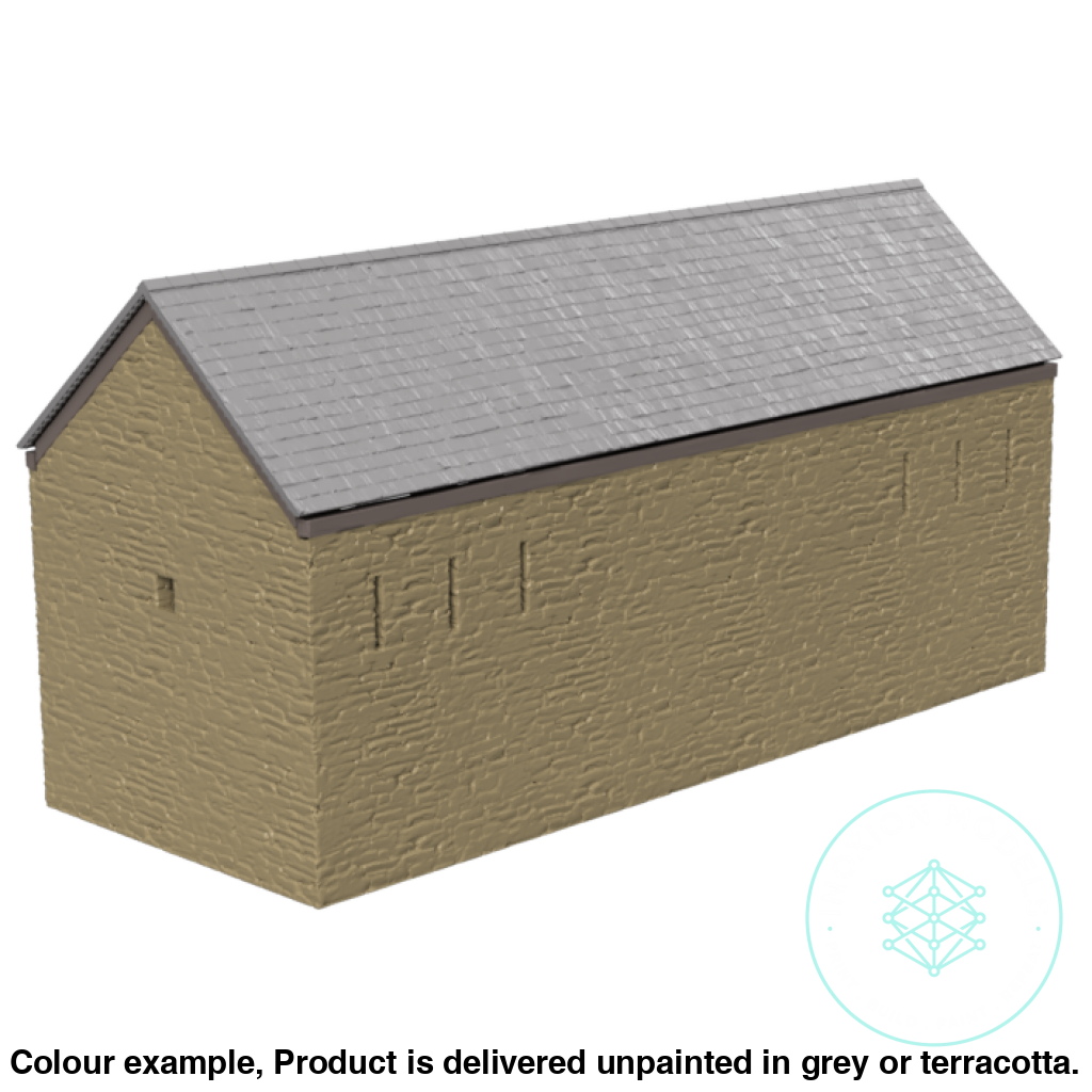 Detailed Stone Barn OO HO Scale Model Kit