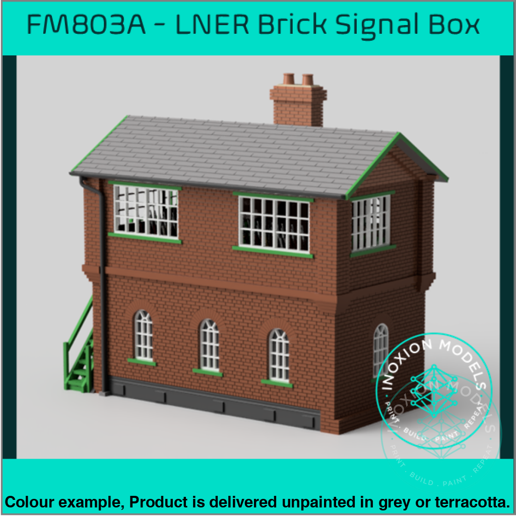 Brick Signal Box OO HO Scale Model with Interior Details