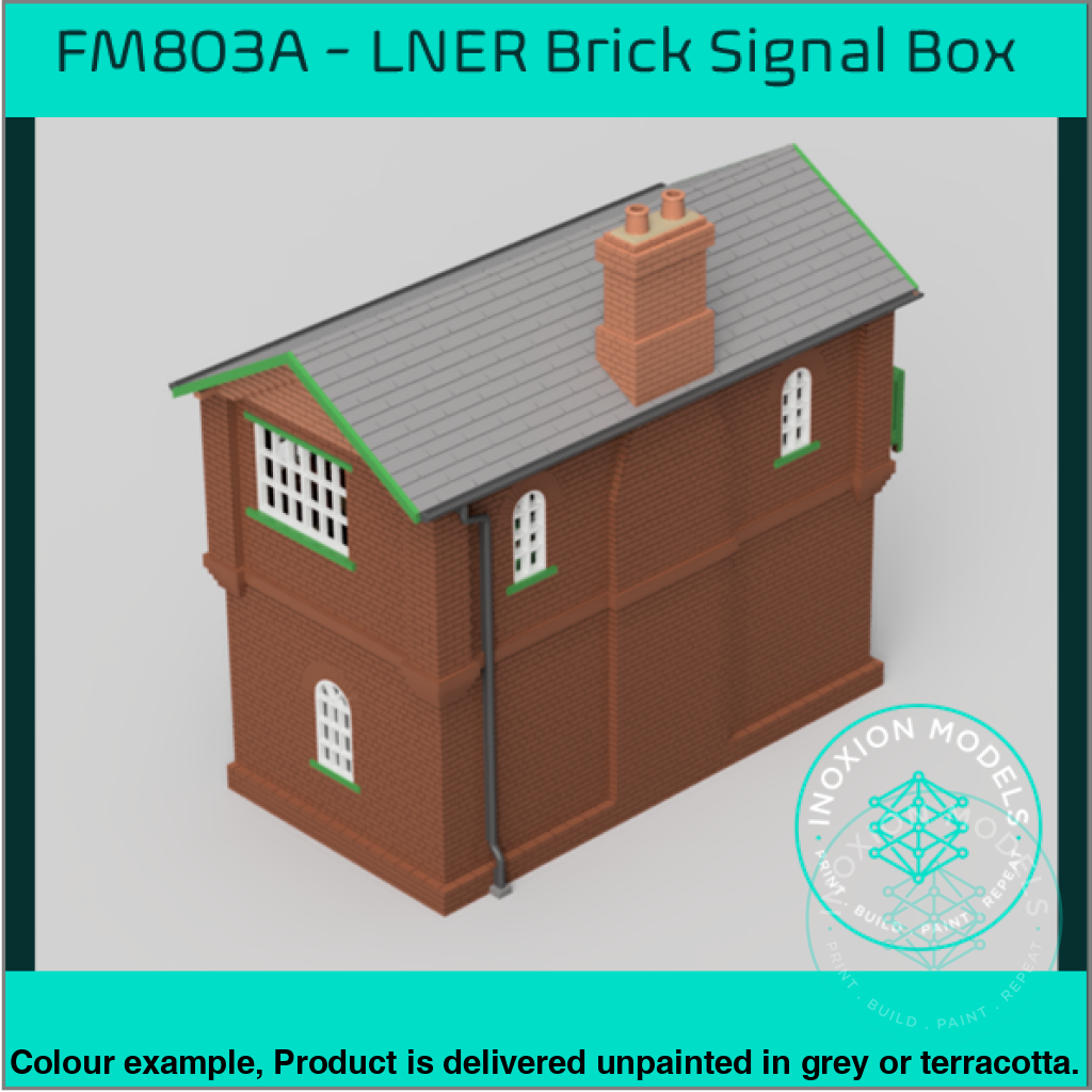 Brick Signal Box OO HO Scale Model with Interior Details