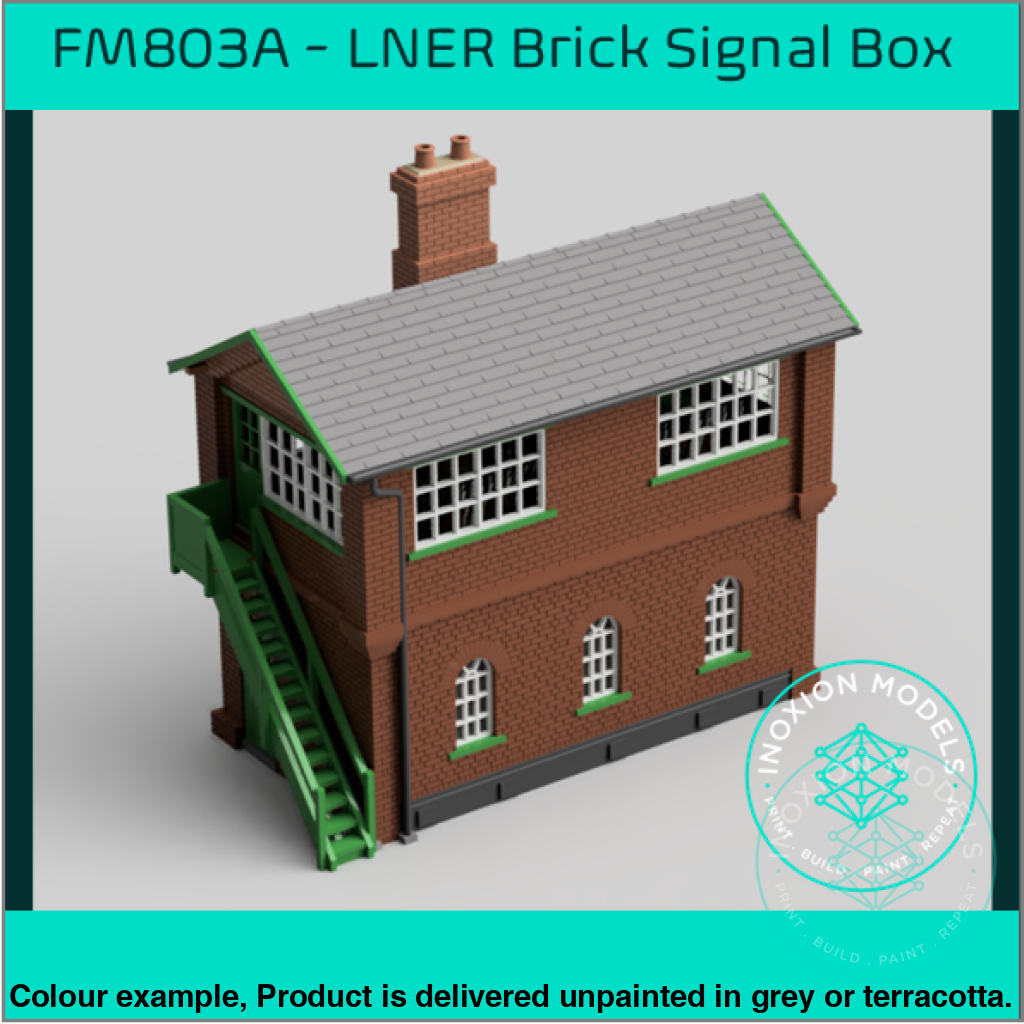 Brick Signal Box OO HO Scale Model with Interior Details