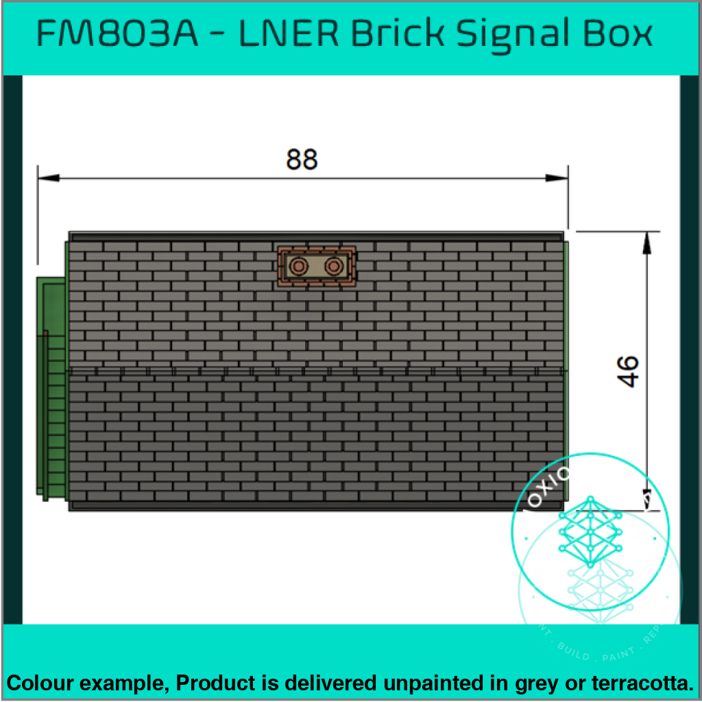 Brick Signal Box OO HO Scale Model with Interior Details