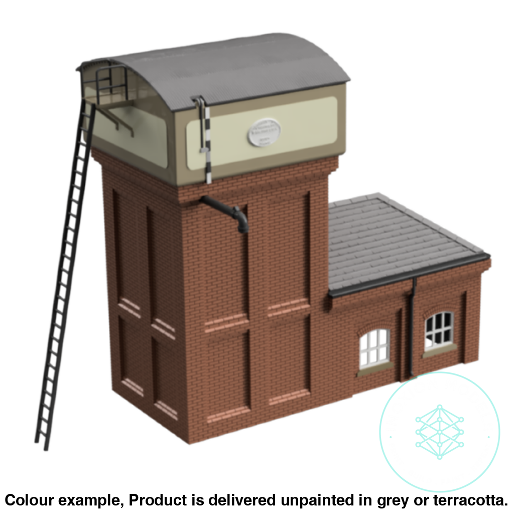 Detailed Brick Water Tower OO HO Scale Model Kit