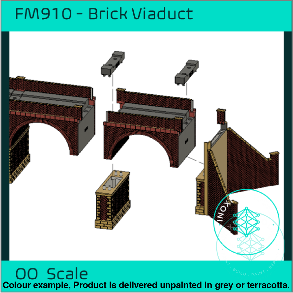 Single Track Brick Viaduct OO Scale Model Kit