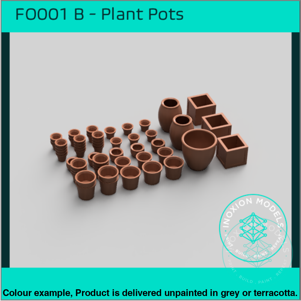 Plant Pots OO HO Scale Model Set