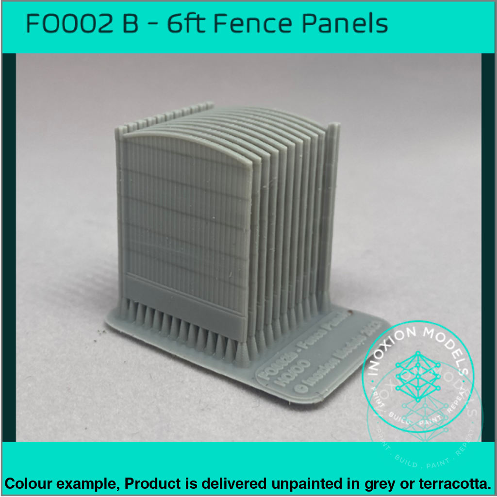 6ft Garden Fence Rounded OO HO Scale Model