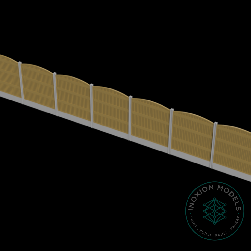 6ft Garden Fence Rounded OO HO Scale Model