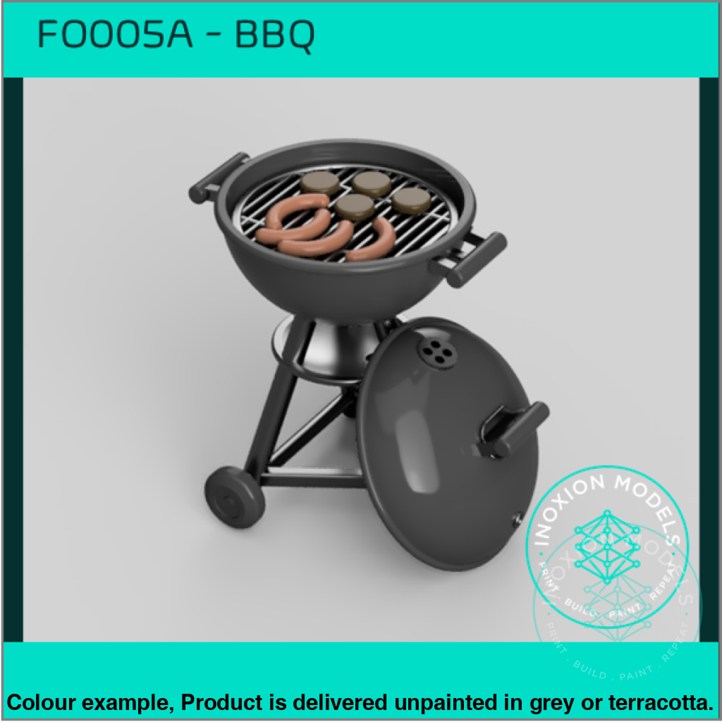 Charcoal BBQ Model Set for OO and HO Scale Layouts