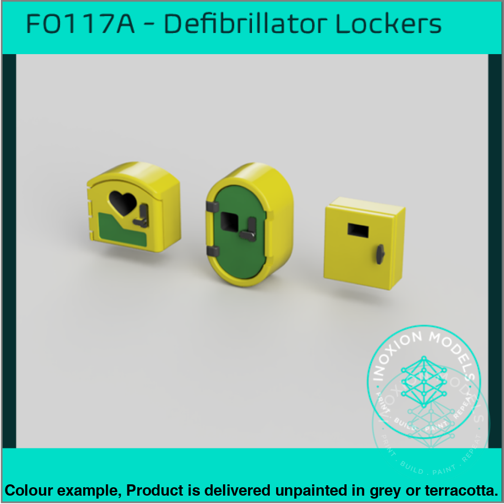 Defibrillator Lockers OO HO Scale Model Set