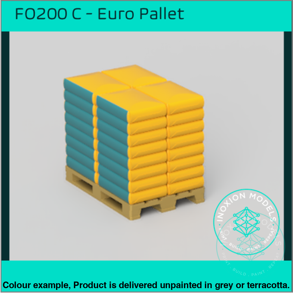 Euro Pallets OO HO Scale Model Set with Cargo