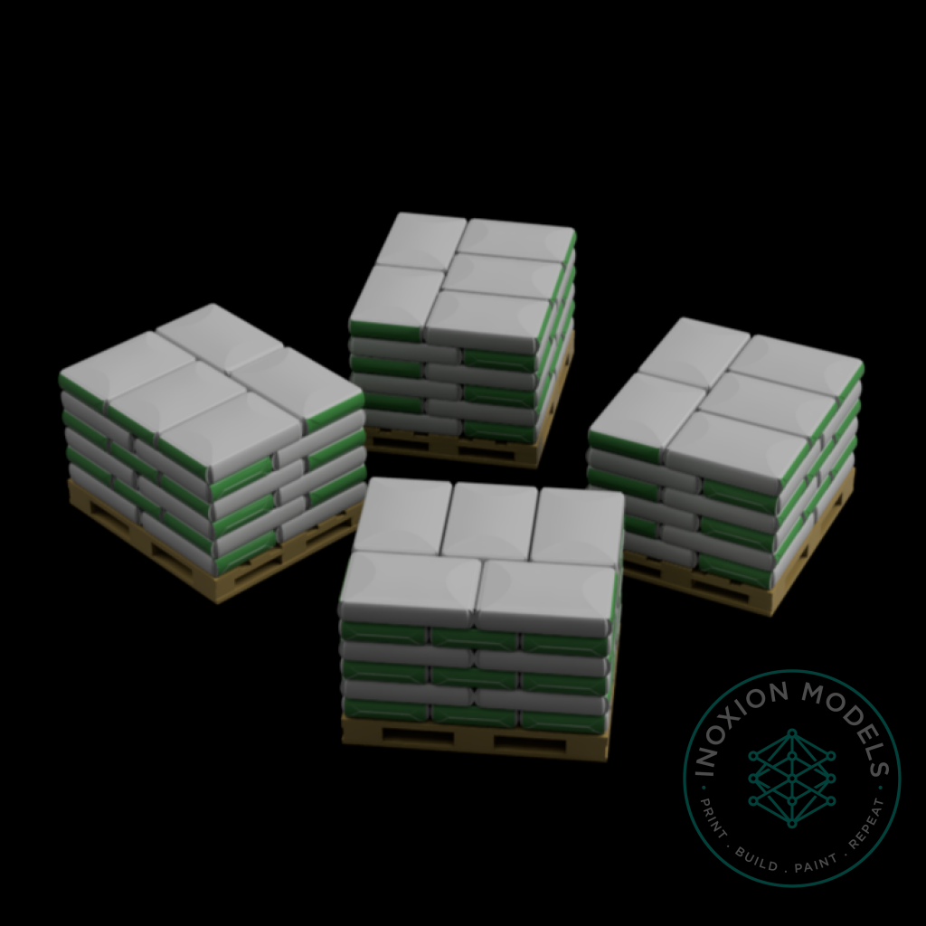 Industrial Pallets OO HO Scale Model Kit with Cargo