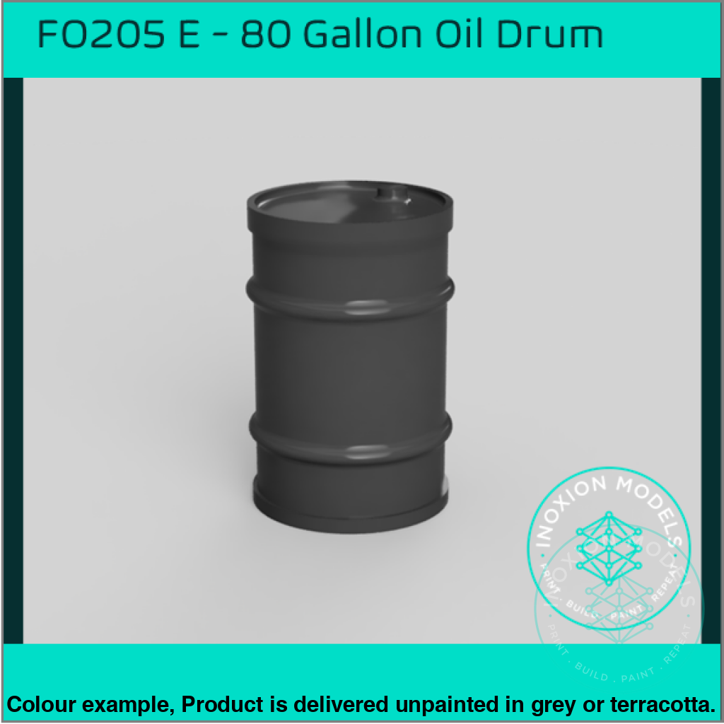 80 Gallon Oil Drum OO HO Scale Model Set of 10
