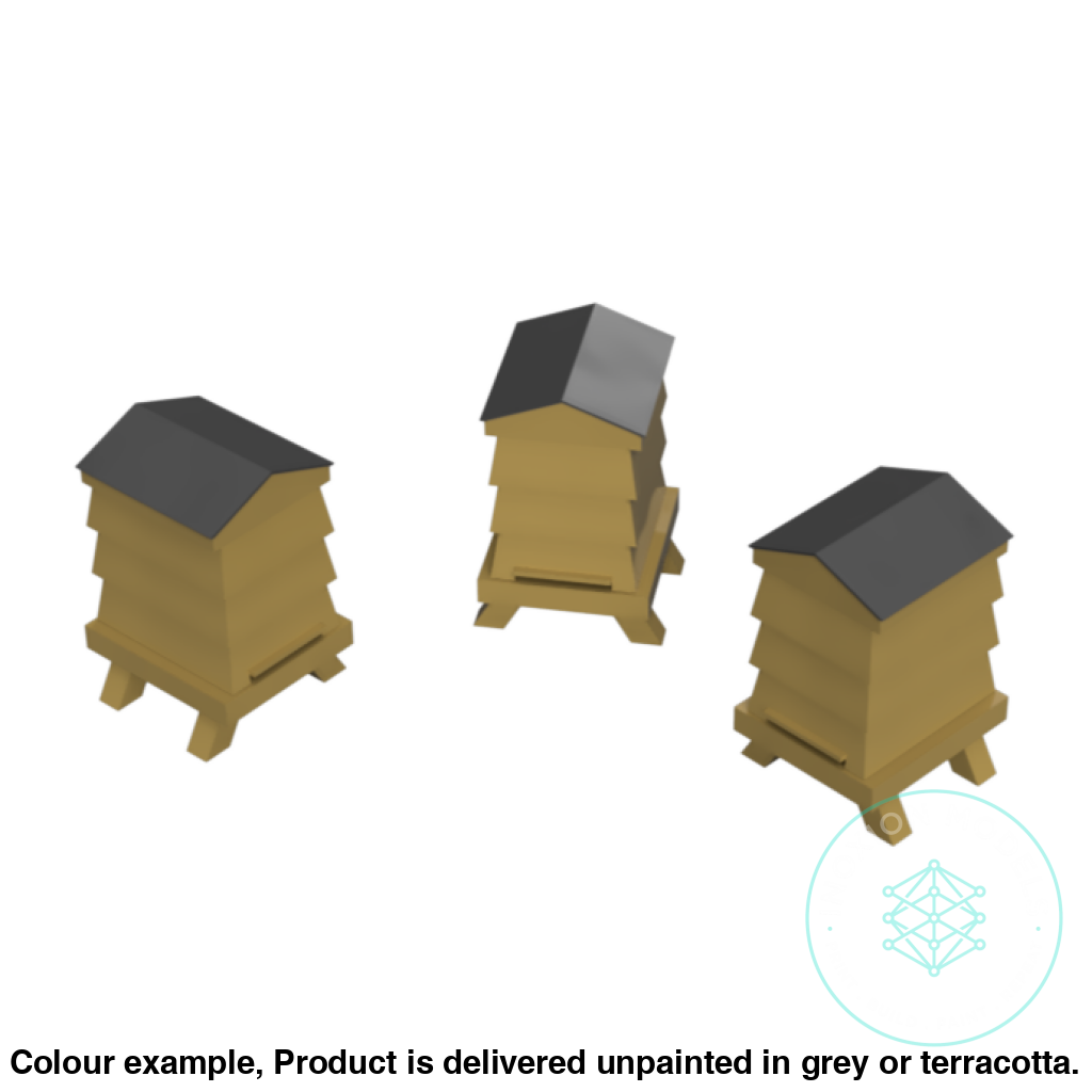 Louvered Beehives OO HO Scale Model Set