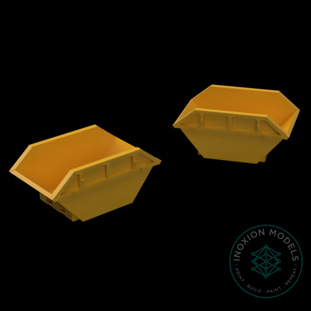 6 Yard Skip OO HO Scale Model Twin Pack