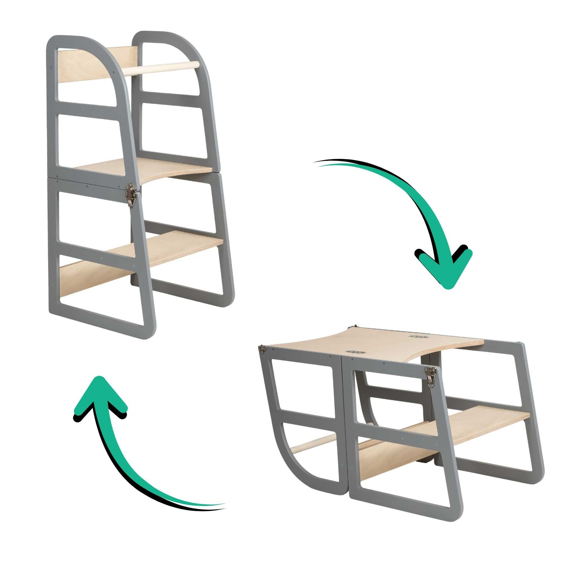 Transformable Kitchen Tower, Convertible 2-in-1