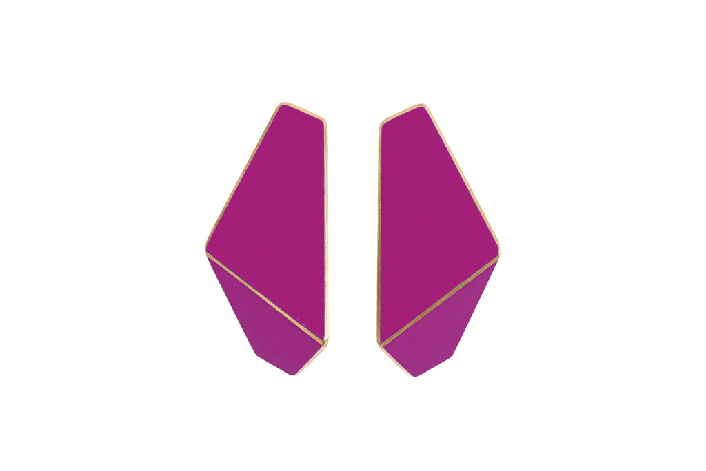 FOLDED SLIM Earrings - Lightweight & Unique - Lisa Kroeber Jewellery by Lisa Kroeber Jewellery at www.brixbailey.com