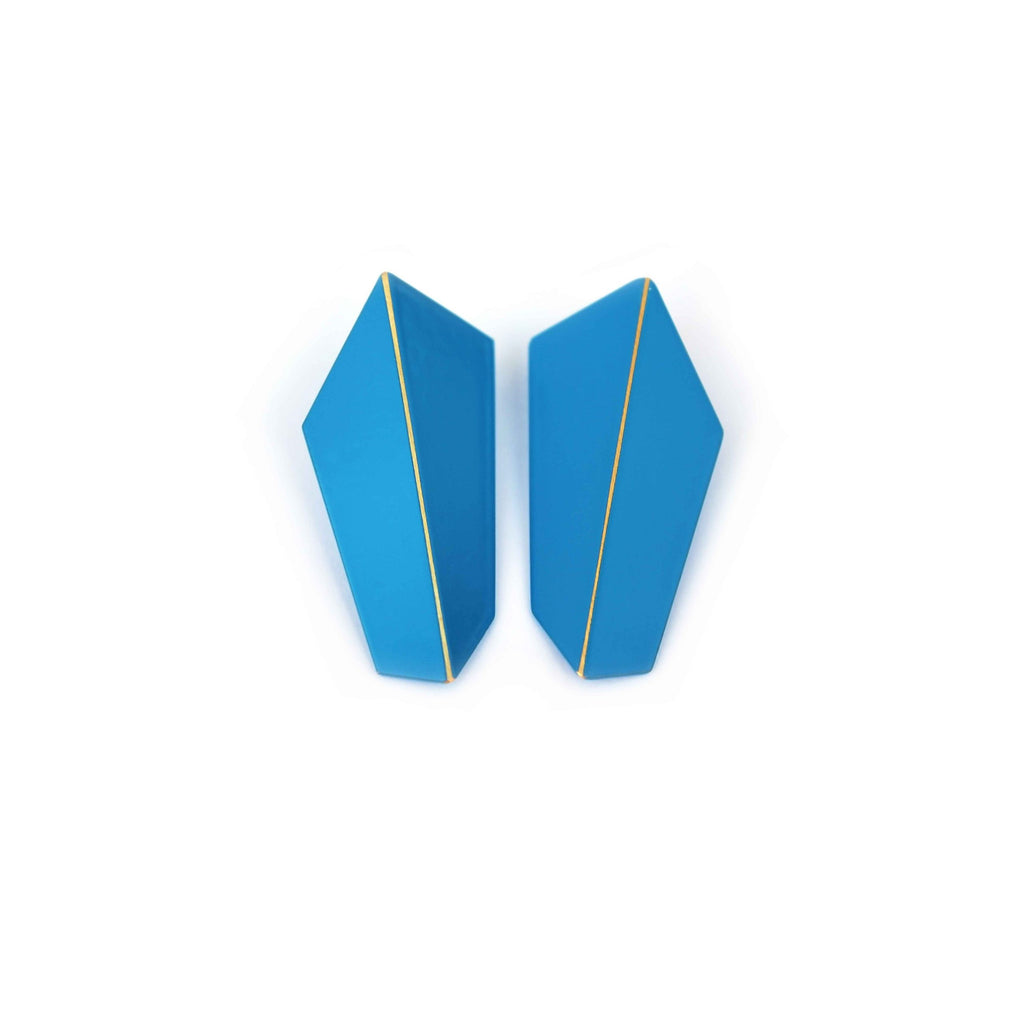 FOLDED VERTICALs Statement Earrings - Light, Durable & Handcrafted by Lisa Kroeber Jewellery at www.brixbailey.com