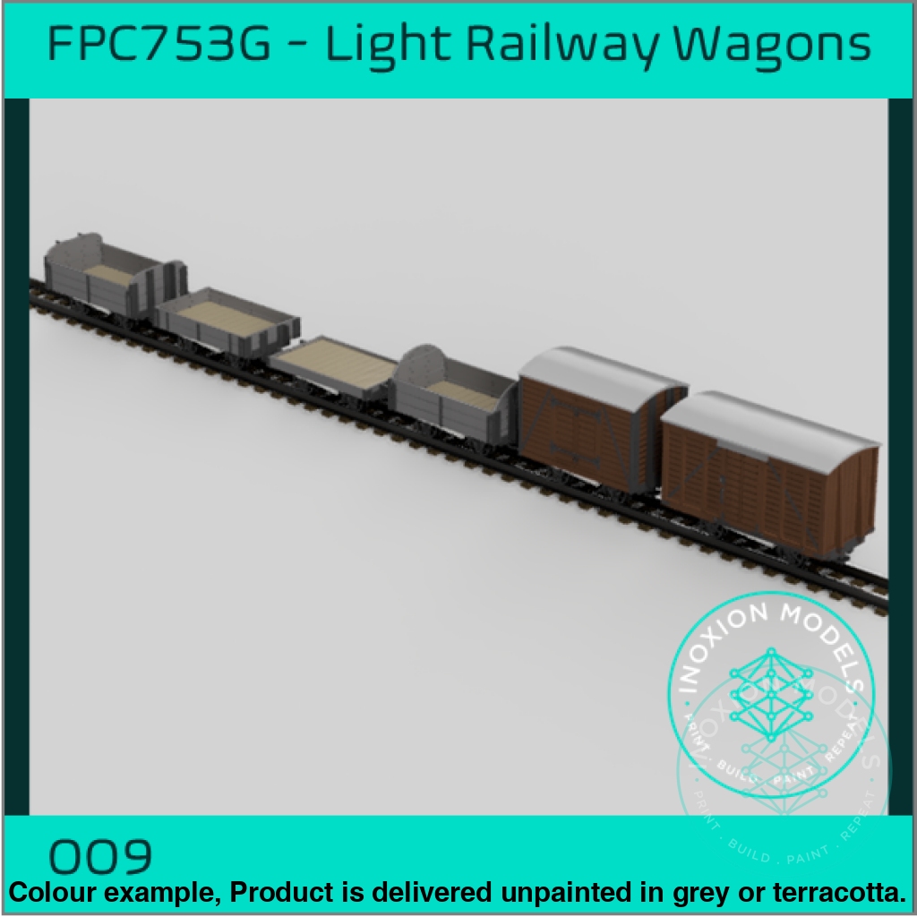 6 Piece OO9 Narrow Gauge Railway Wagon Collection
