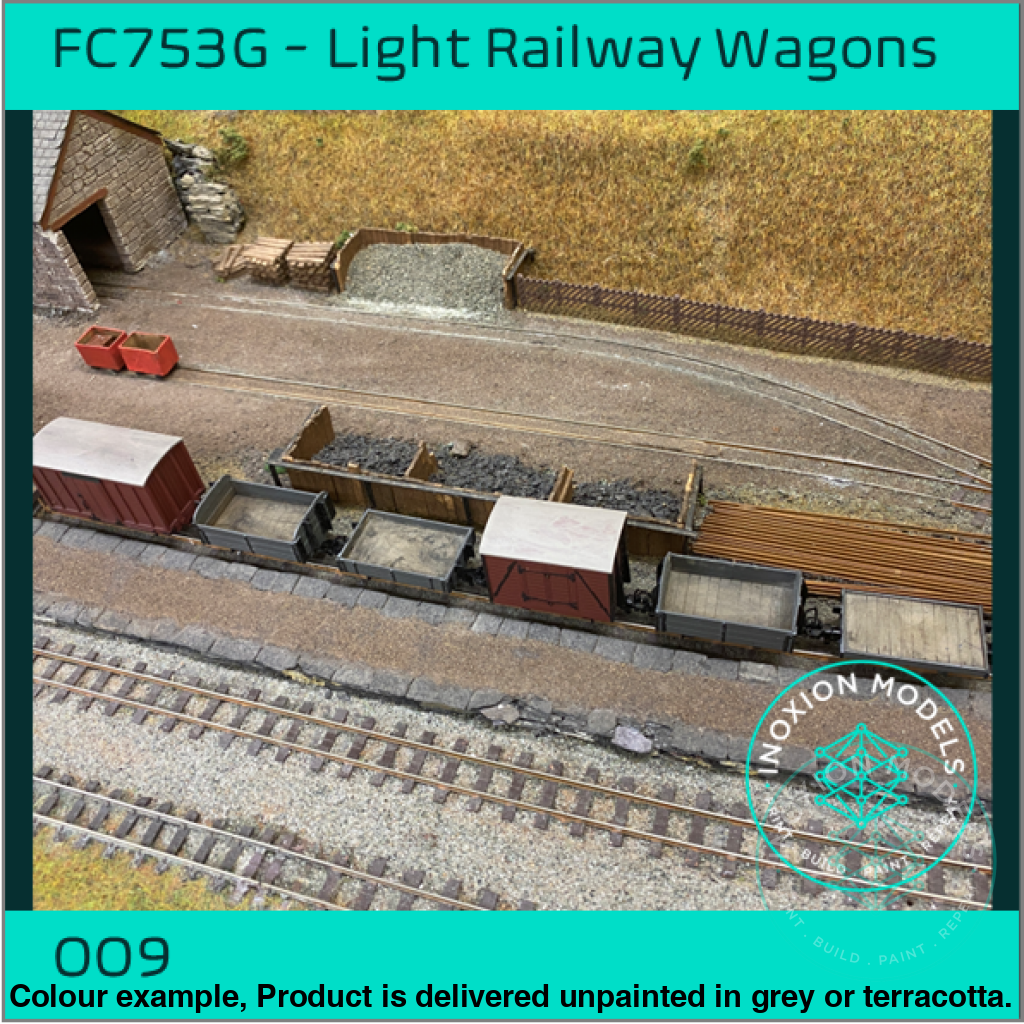 6 Piece OO9 Narrow Gauge Railway Wagon Collection