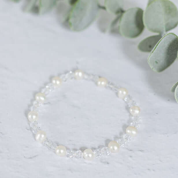 Freshwater Pearl and Crystal Bracelet