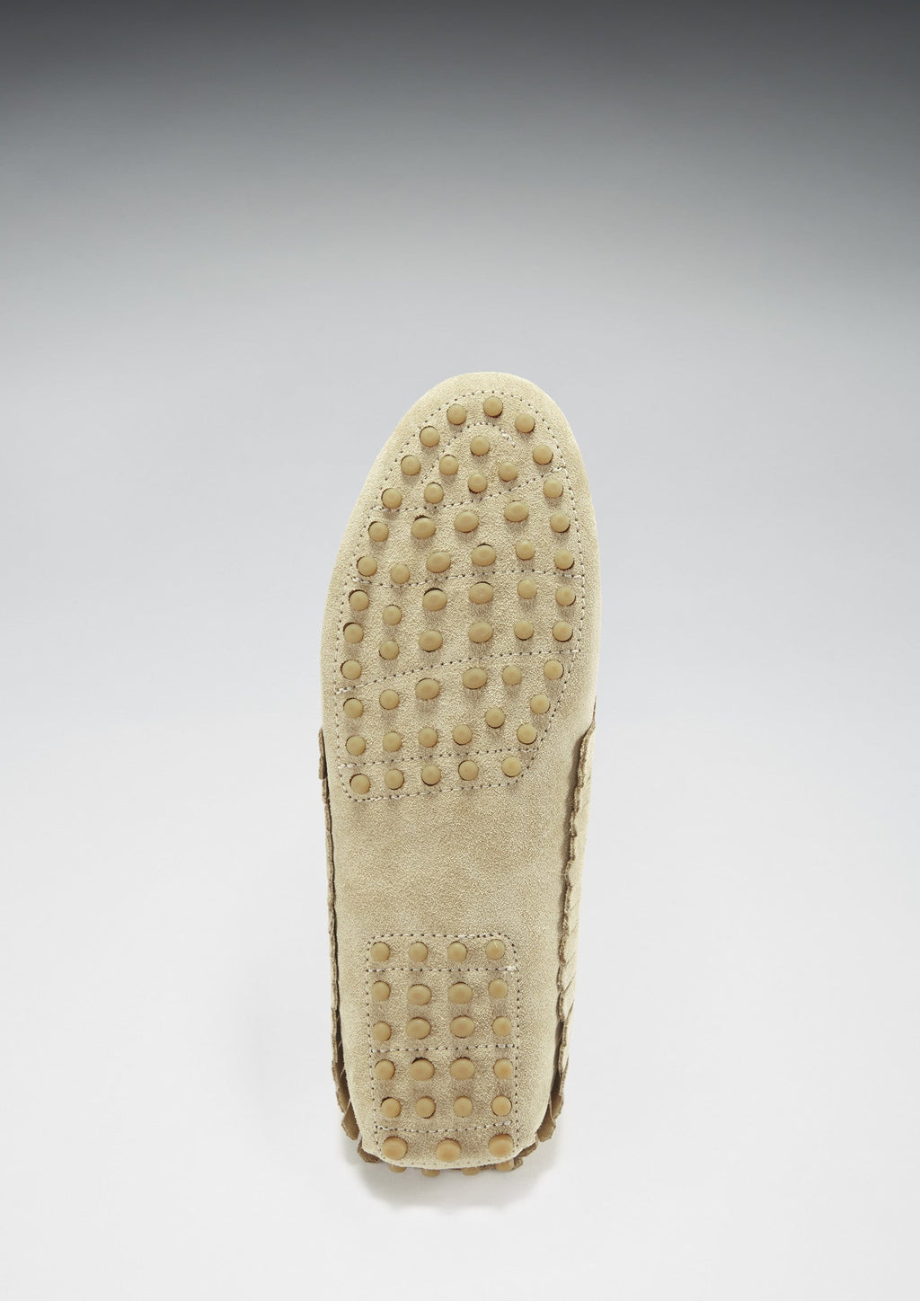 Women's Taupe Suede Fringed Driving Loafers