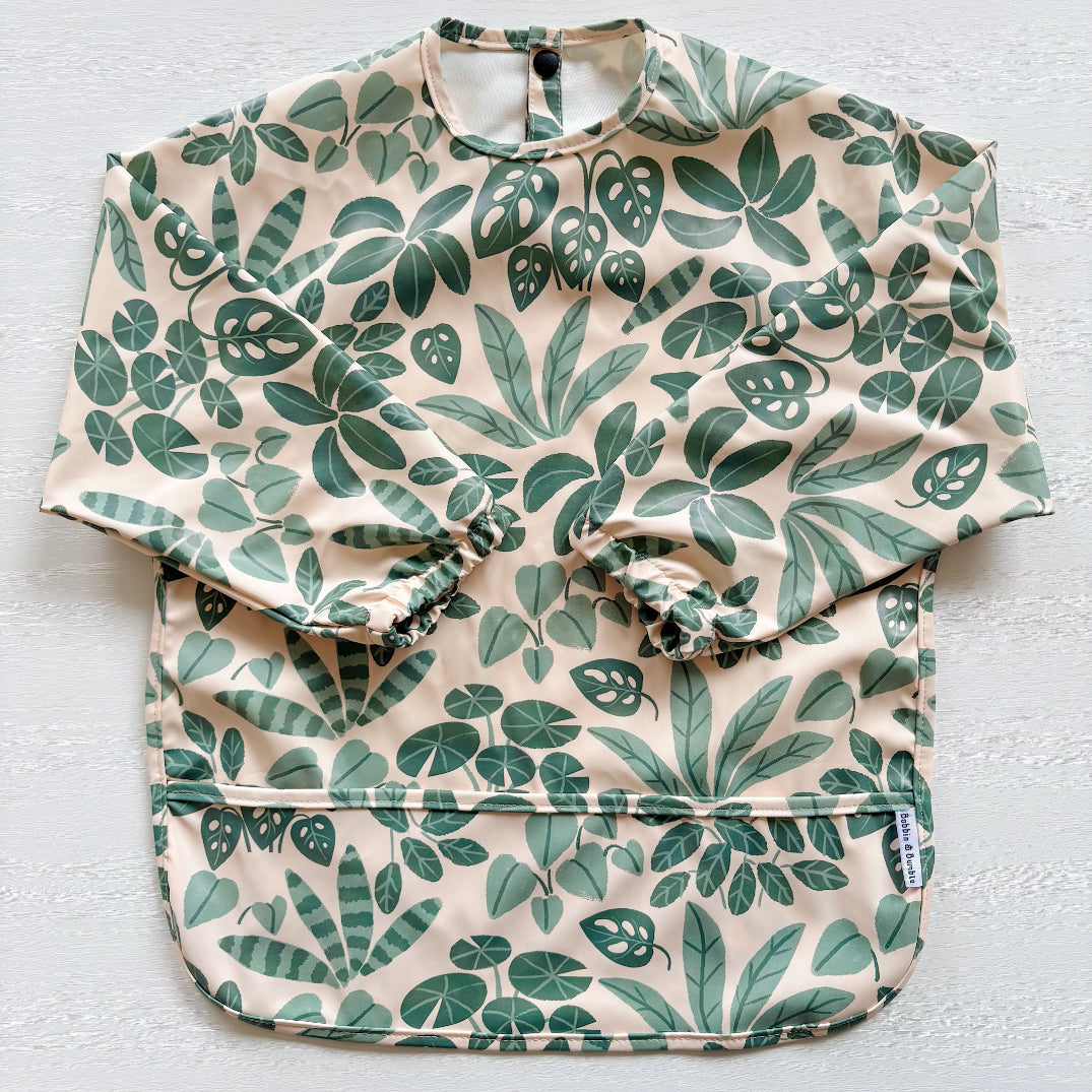 Long Sleeved Baby Bib - Houseplant Haven