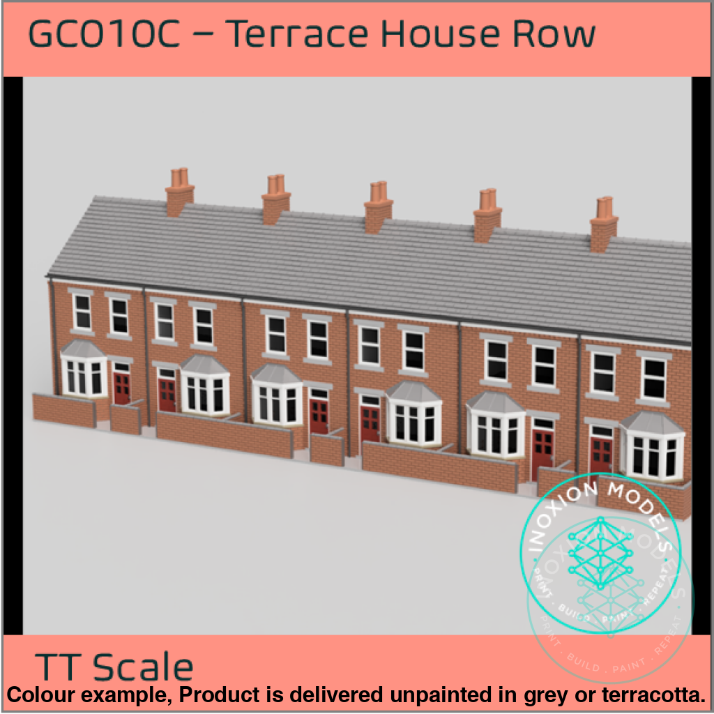 Low Relief Terrace House Pack 6 Buildings TT120 3mm Scale
