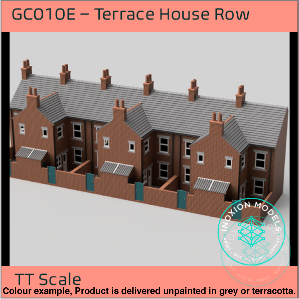 Low Relief Terrace House Pack 6 Buildings TT120 3mm Scale