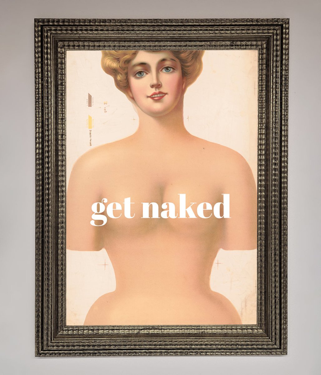 Get Naked Framed Poster