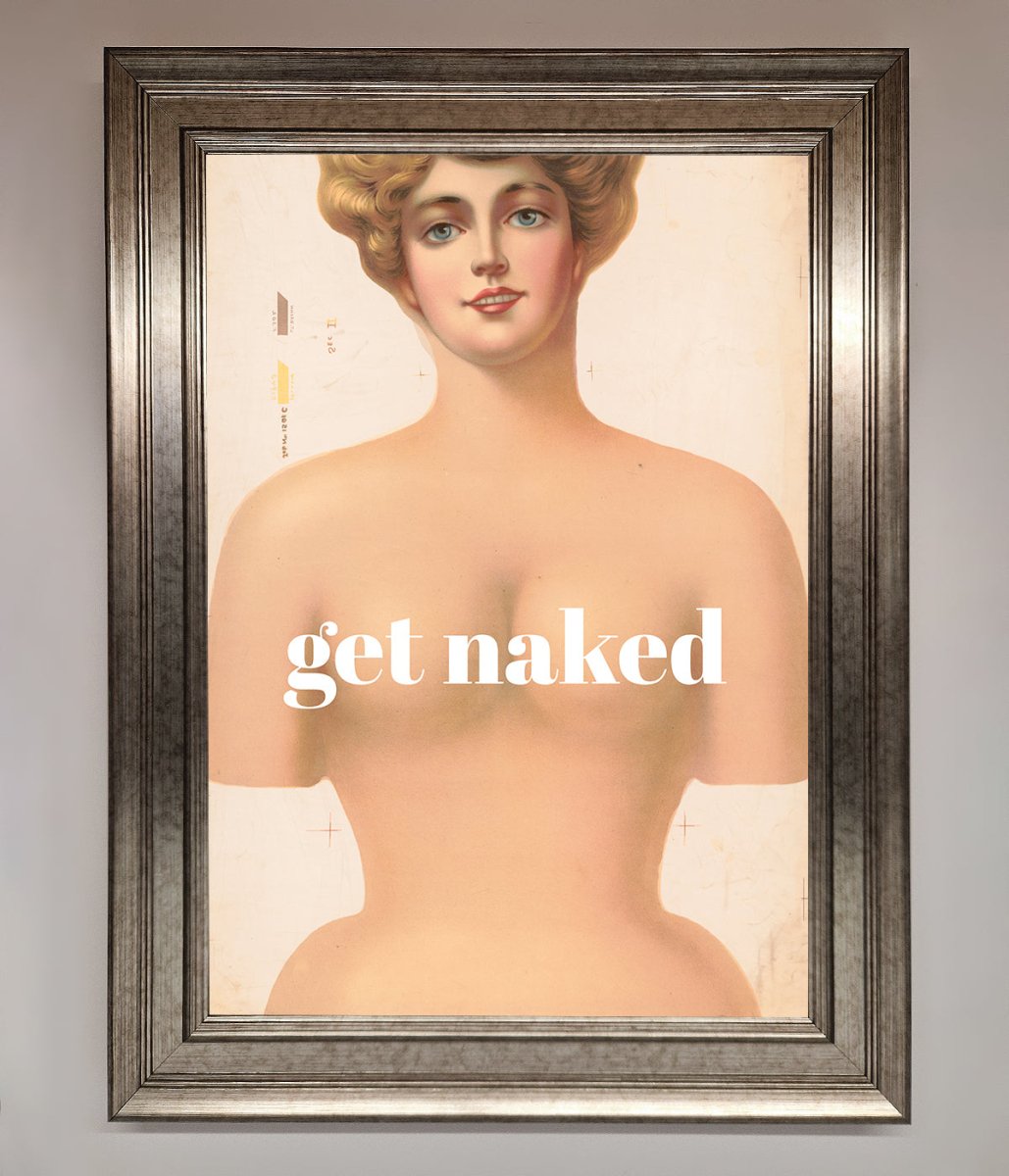Get Naked Framed Poster