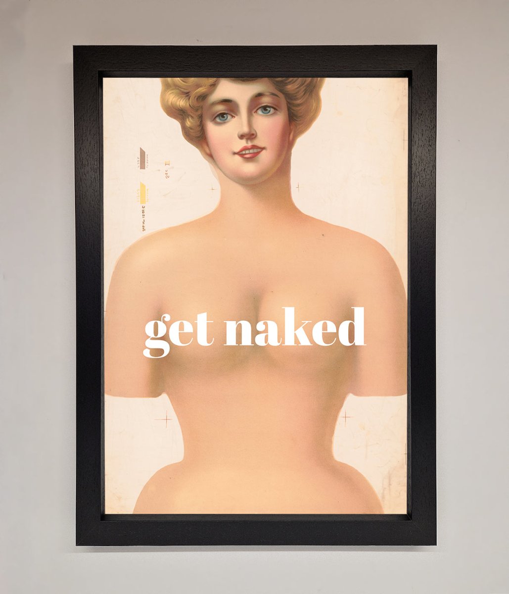 Get Naked Framed Poster