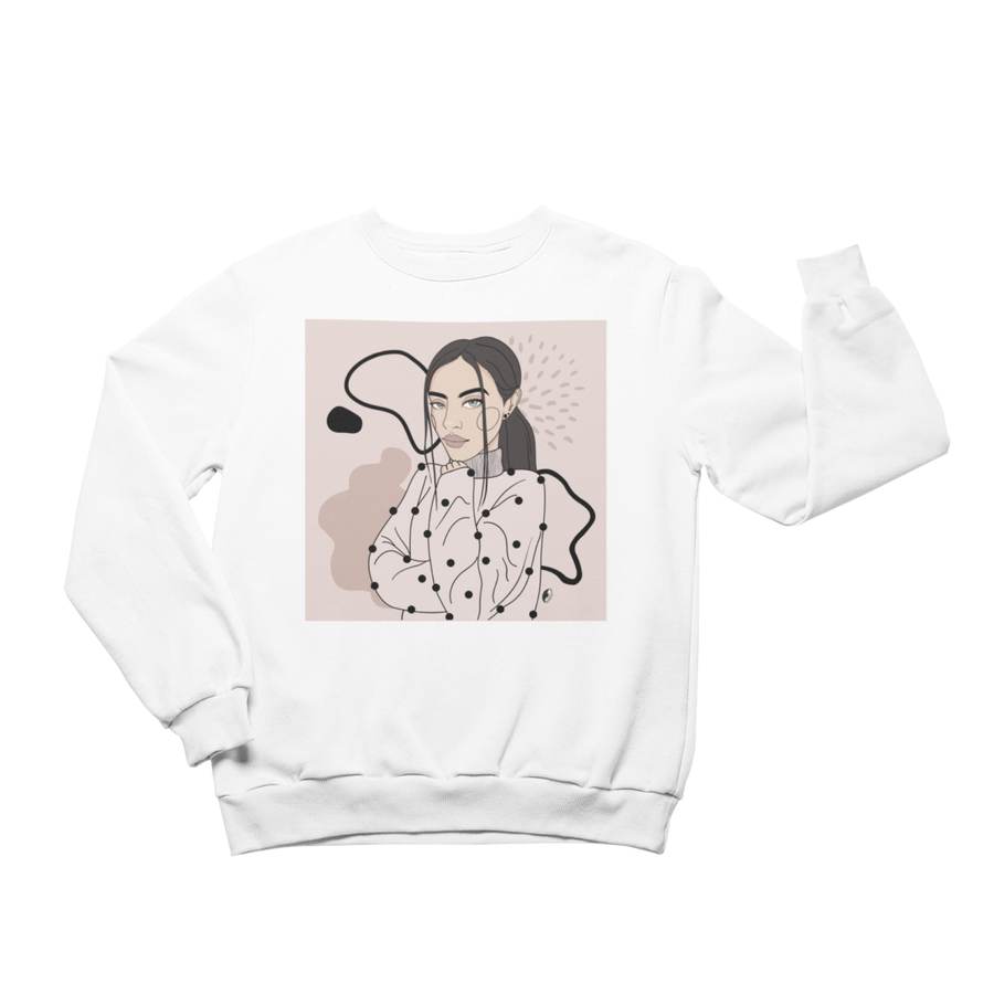 Unisex Crewneck Sweatshirt with Illustration - Abstract