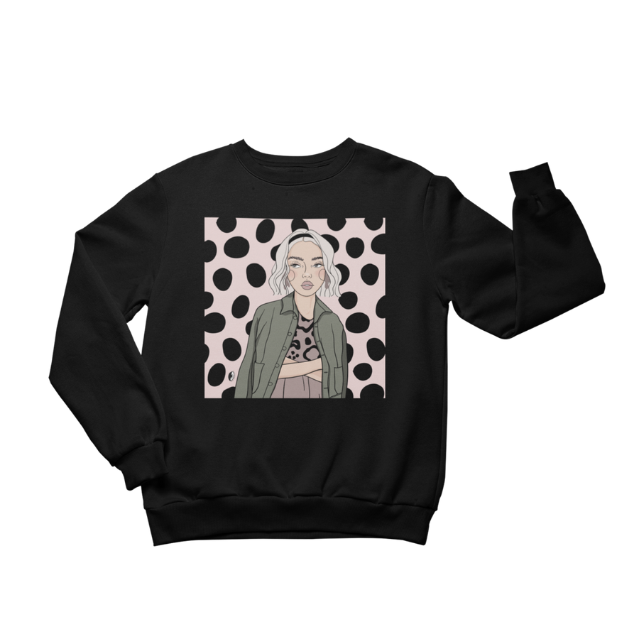 Comfy Unisex Crewneck Sweatshirt – Soft & Eco-Friendly Ink by Getter Tiivits at www.brixbailey.com