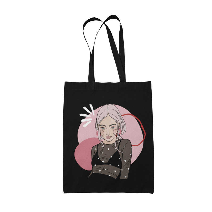 Tote Bag with Illustration - Cozy Cupid