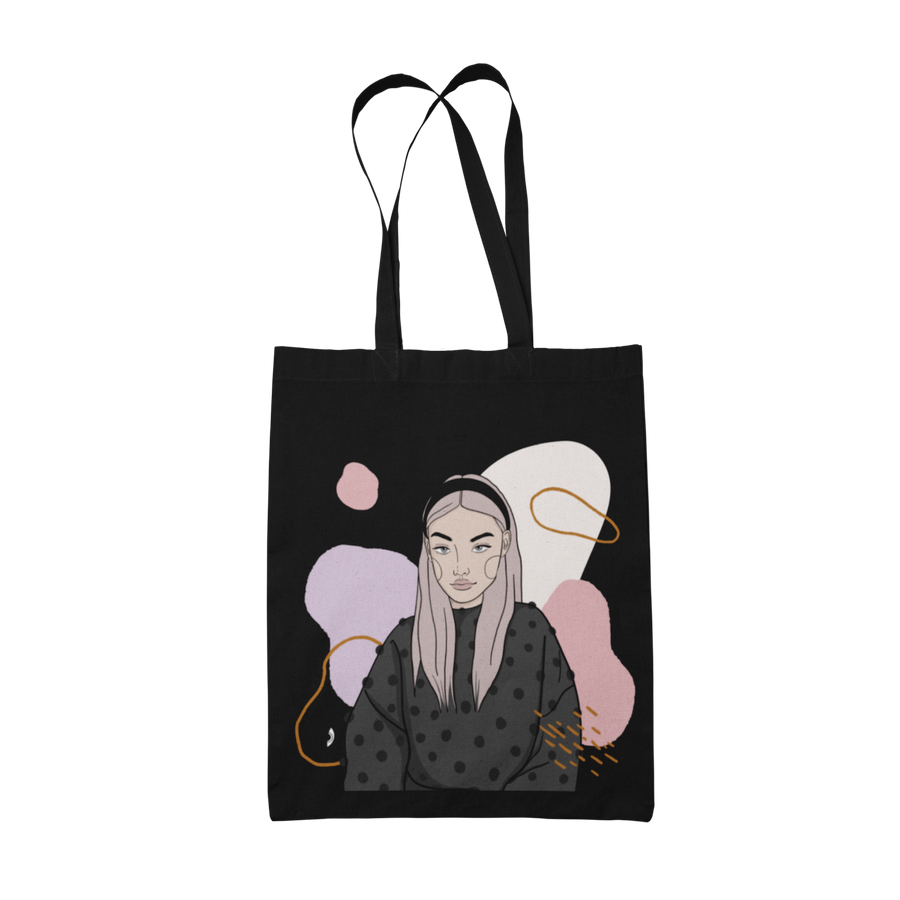 Tote Bag with Illustration - In Time