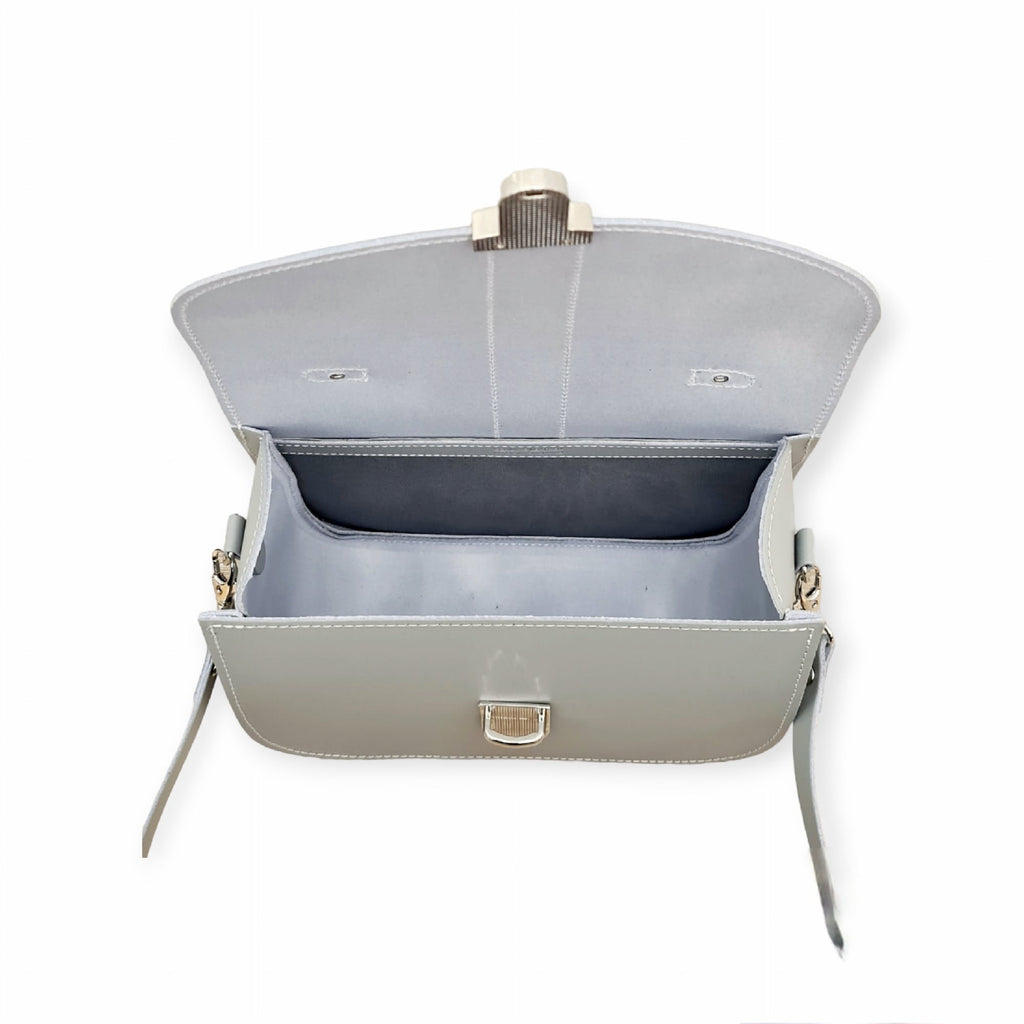Olympia Handmade Leather Bag - Ghost Grey