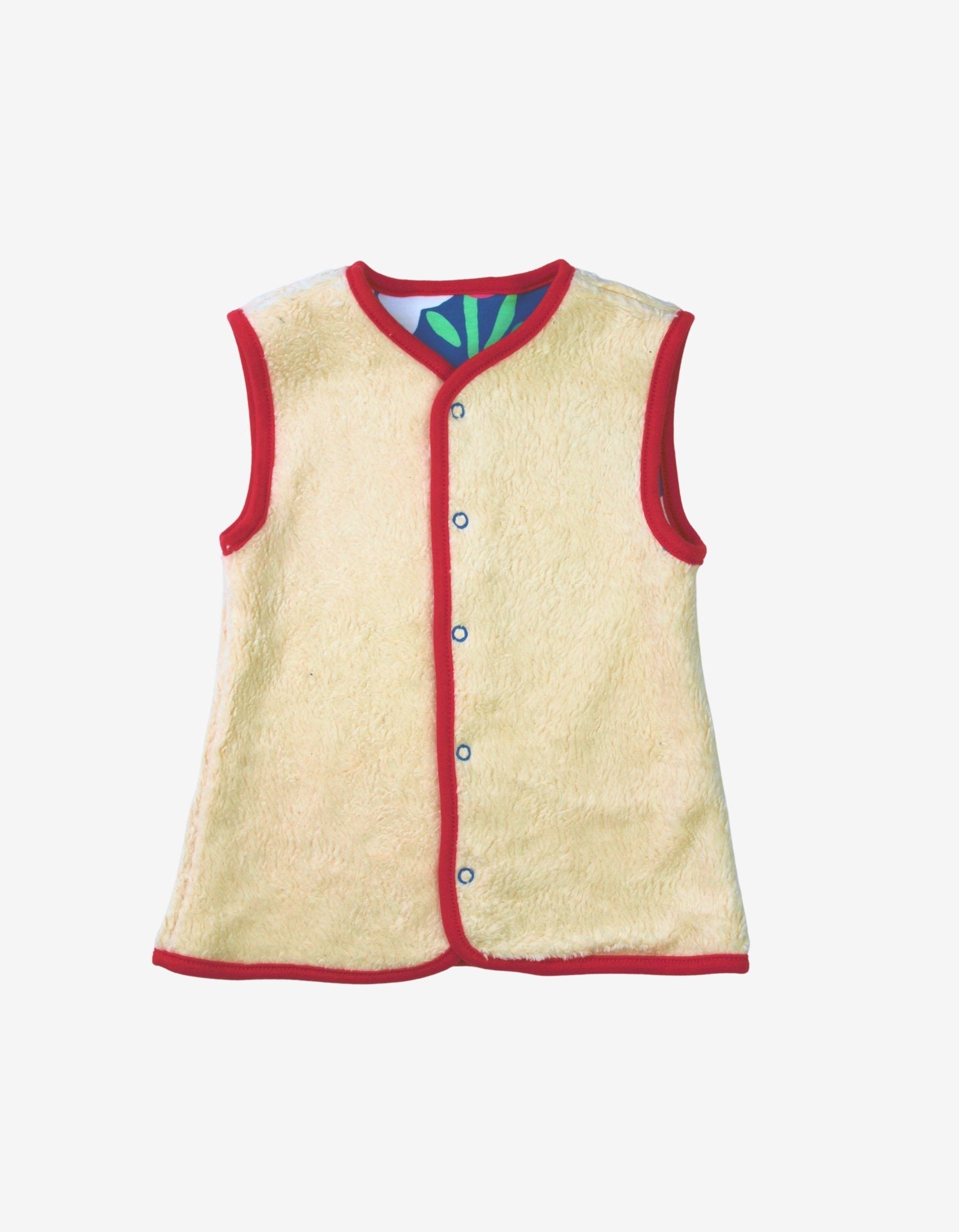 Organic Bold Floral Reversible Gilet for Kids