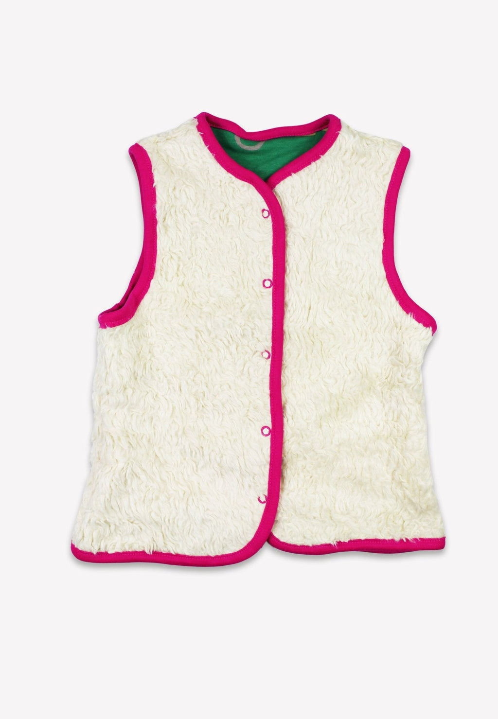 Organic Kitten Print Reversible Gilet for Kids