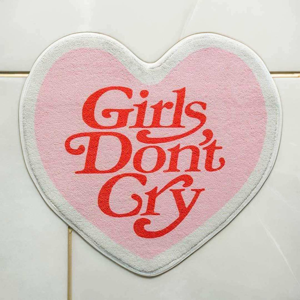 Girls Don't Cry Heart Rug