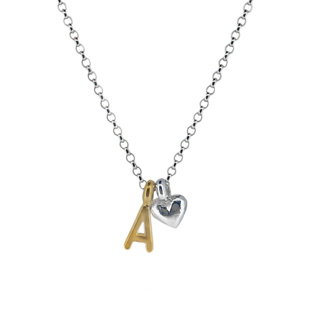 Mini Heart Pendant with Initial