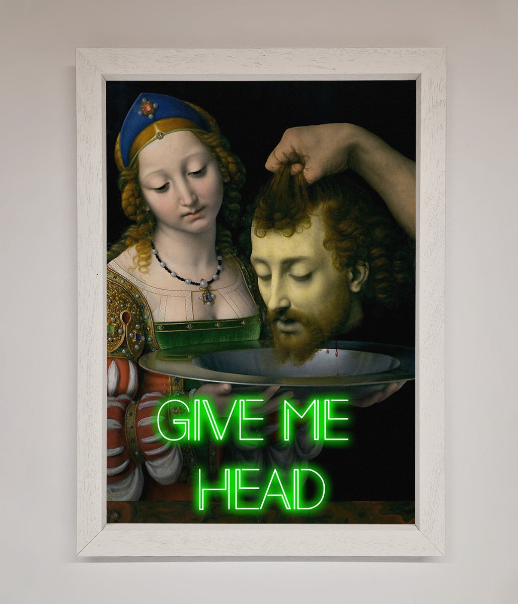 Give Me Head Renaissance Framed Poster